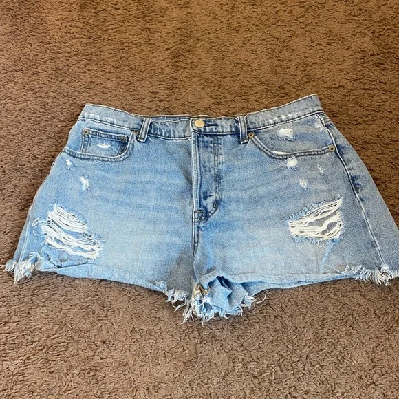 2 FOR $20 Gap Denim Cut-Off Cheeky Short High Rise Button Fly 100% Cotton 29 8 - Picture 2 of 10